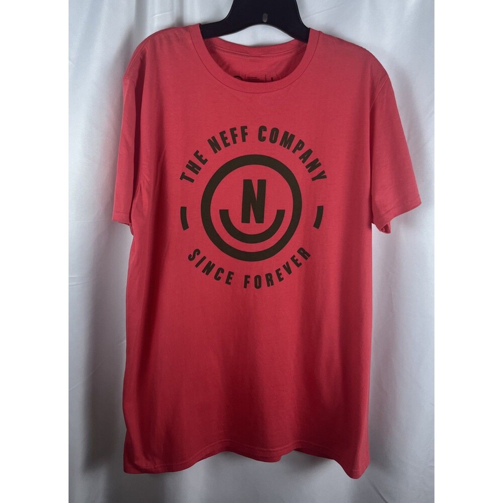 Neff Company Unisex Graphic T-shirt Size L Red Casual Surf Skate Snow Crew Neck